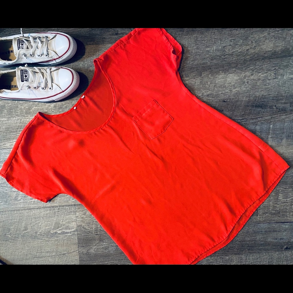 Red Sheer Top 💛FREE WITH BUNDLE